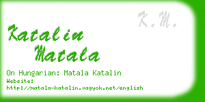 katalin matala business card